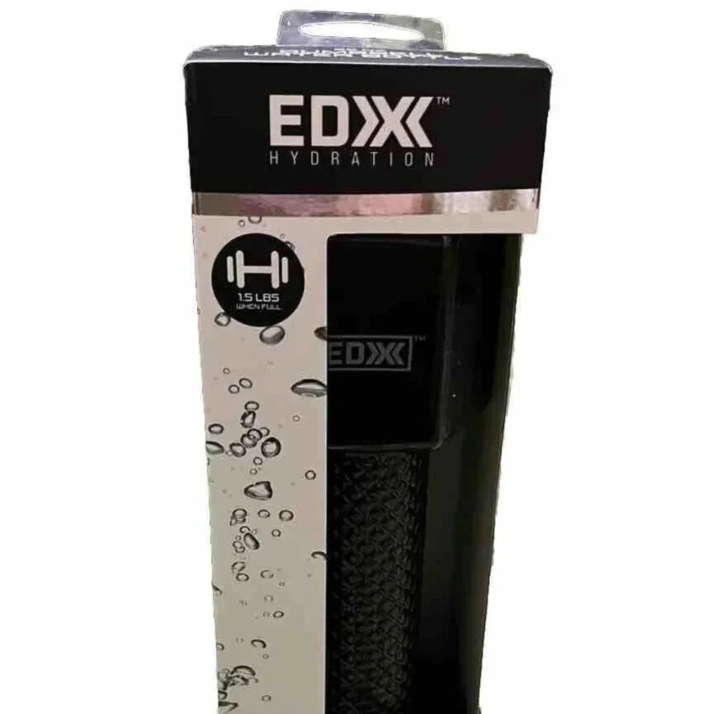 NEW EDX Hydration 22oz BPA Free Dumbbell Shaped Water Bottle